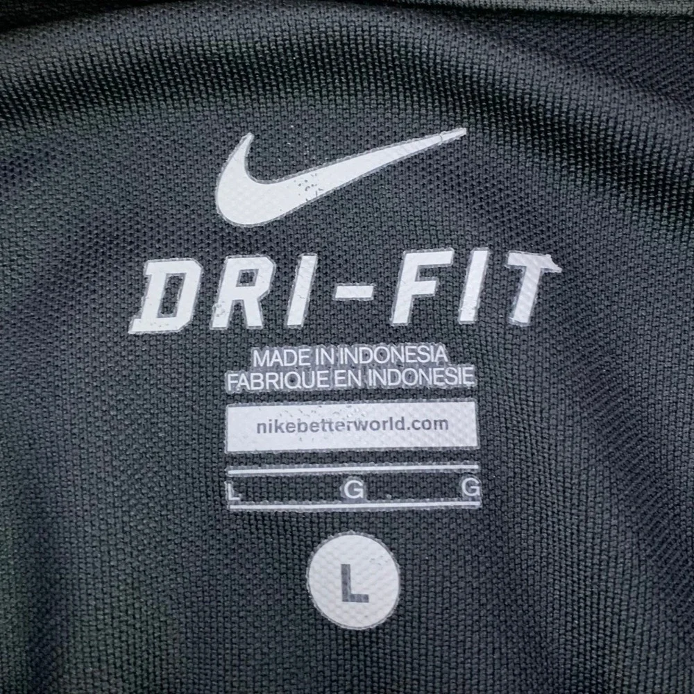 Nike Golf Victory Polo Shirt Mens Large Black Athletic Performance Short Sleeve